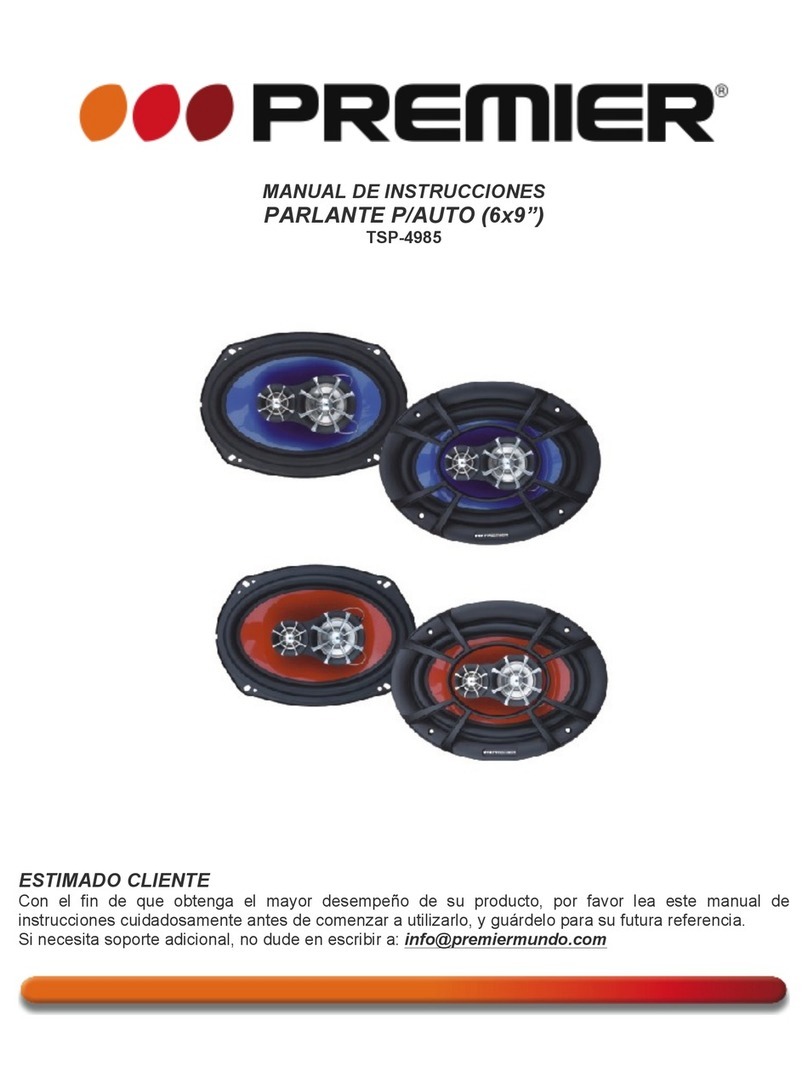 Premier TSP-4985 instruction manual