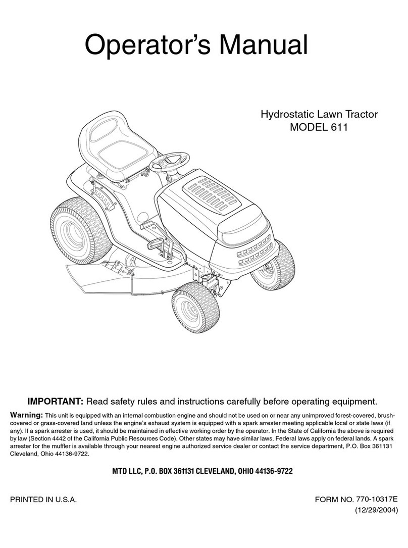 MTD Series 611 User manual