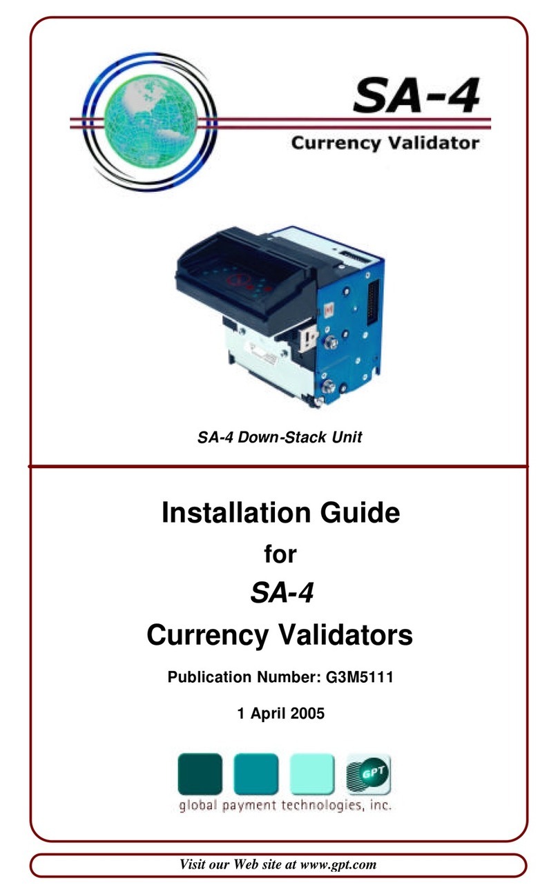 Global Payment Technologies SA-4 installation guide Global Payment Technologies SA-4 installation guide