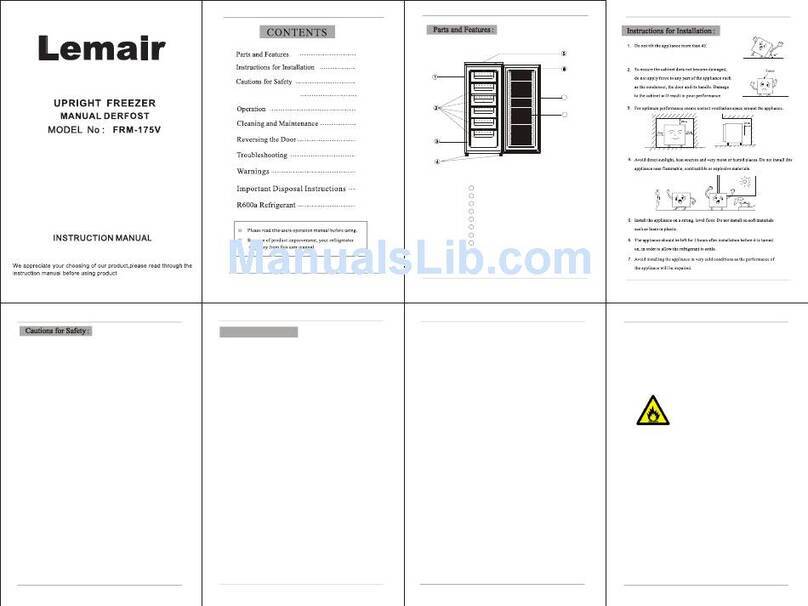 Lemair FRM-175V instruction manual