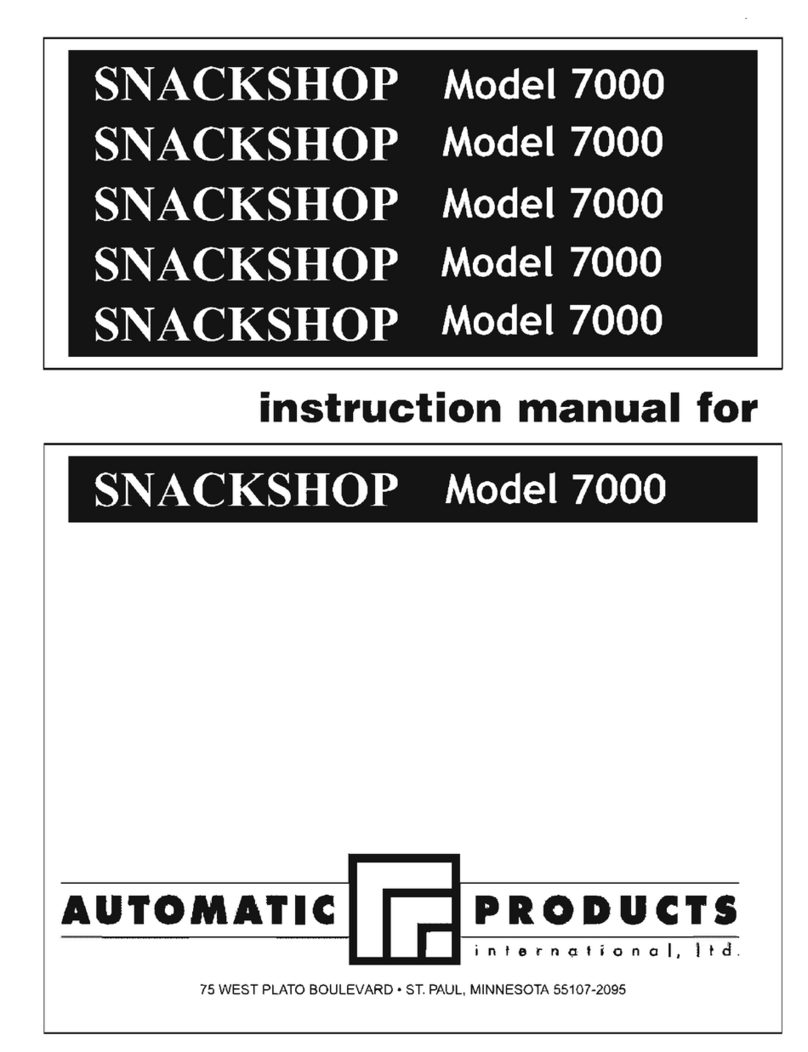 Automatic Products snackshop 7000 instruction manual