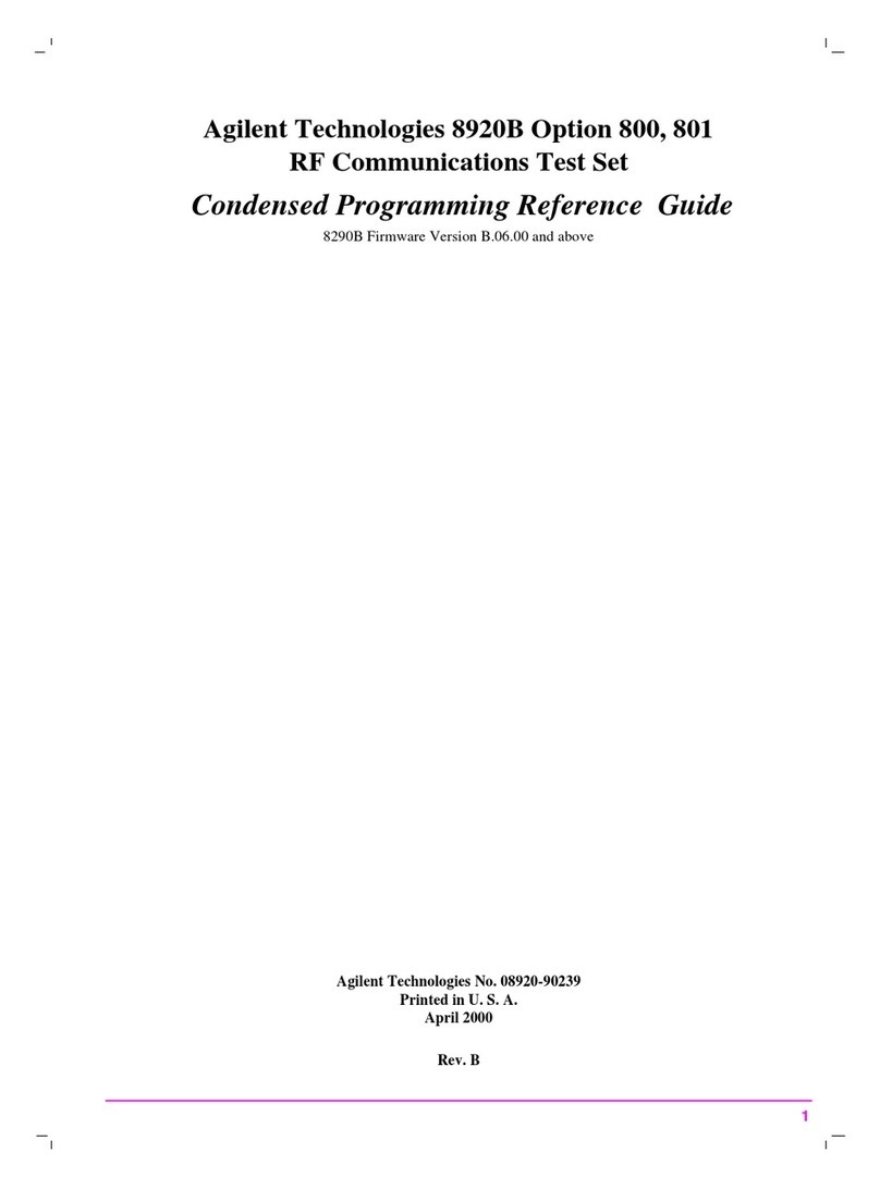 Agilent Technologies 8920B User manual Agilent Technologies 8920B User manual