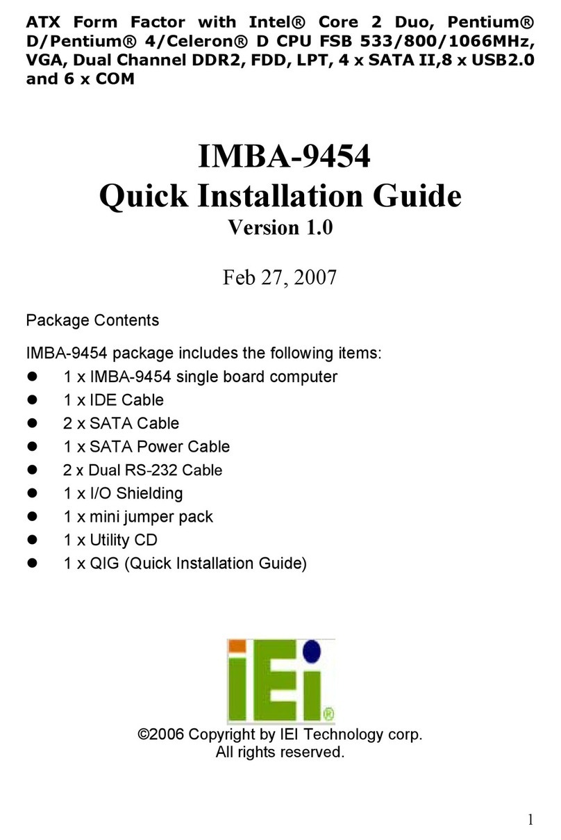 IEI Technology IMBA-9454 Quick installation guide IEI Technology IMBA-9454 Quick installation guide