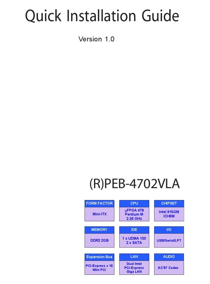 Portwell (R)PEB-4702VLA Quick installation guide