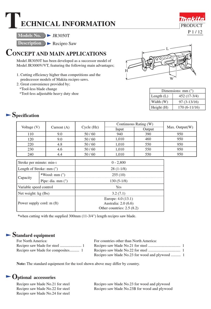 Makita JR3050T Manual