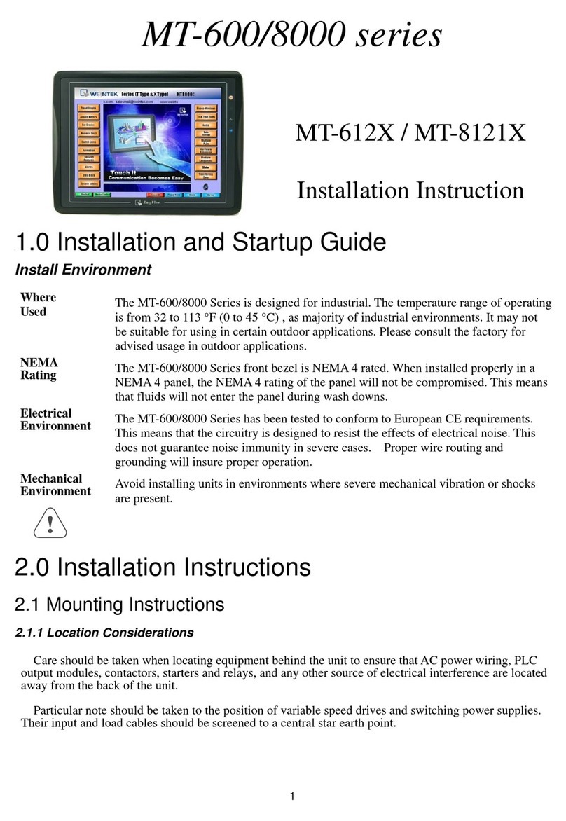weintek MT-600 series User manual