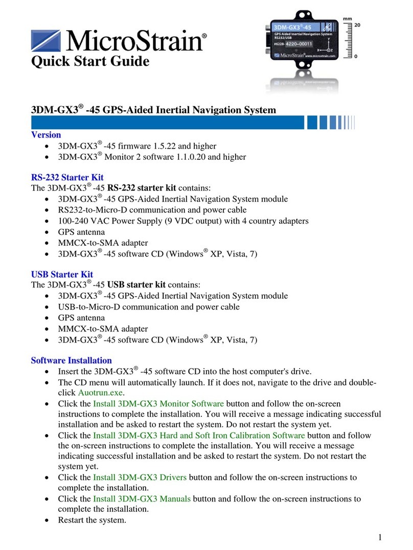 MicroStrain 3DM-GX3 quick start guide
