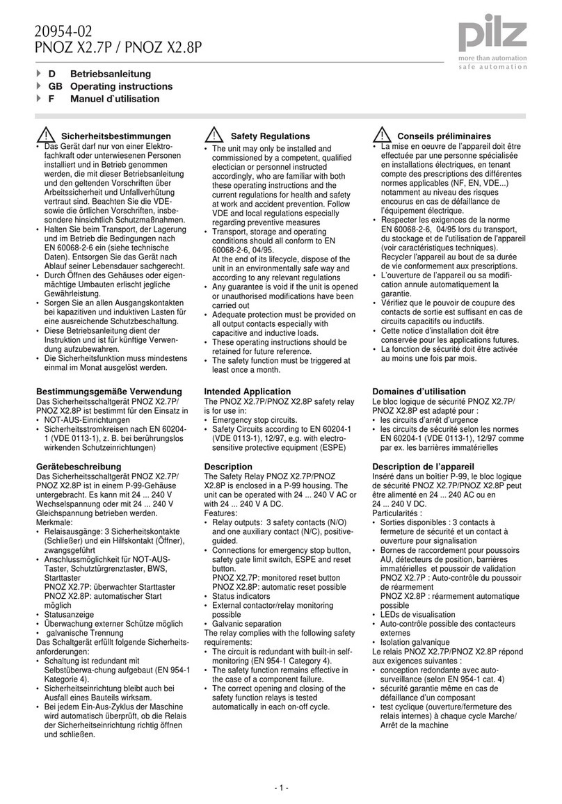 Pilz PNOZ X2.7P User manual