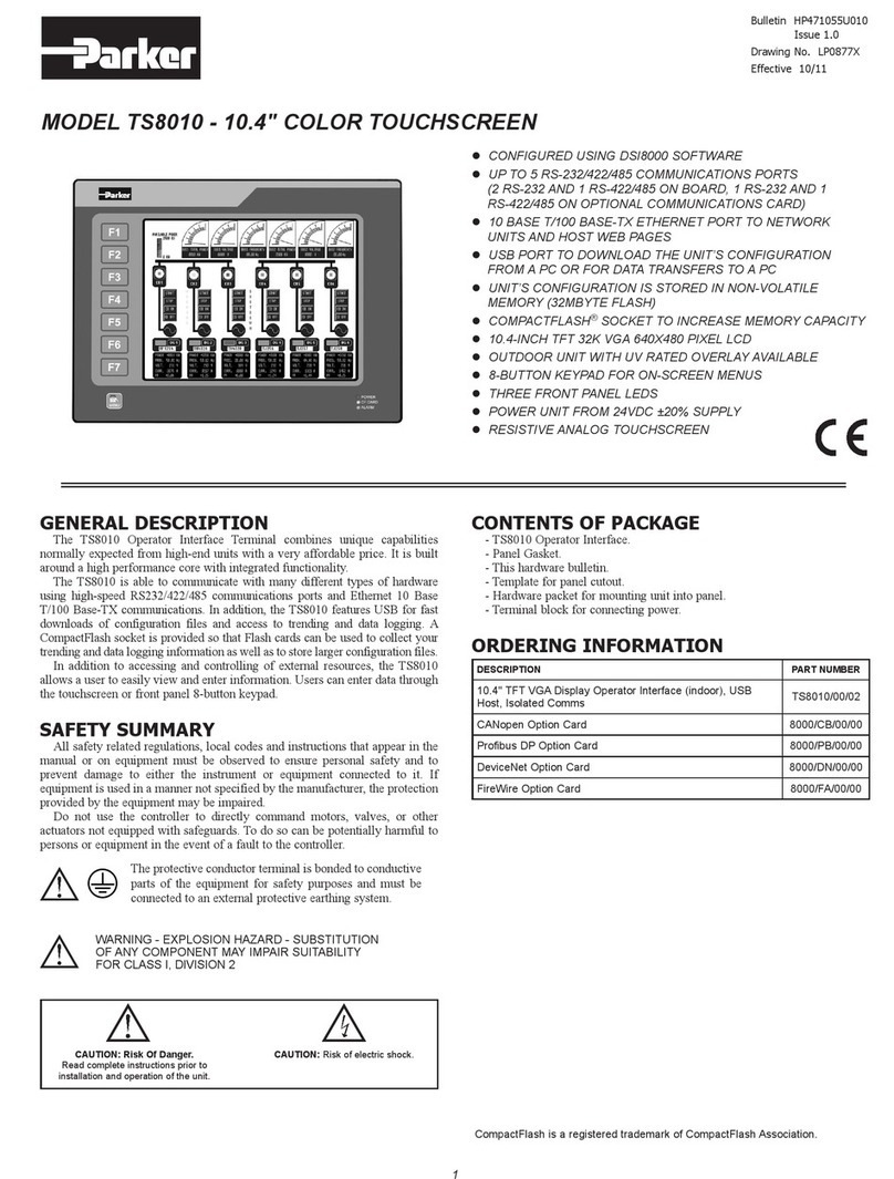 Parker TS8010 manual
