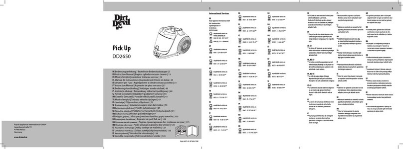Dirt Devil Pick Up DD2650 instruction manual