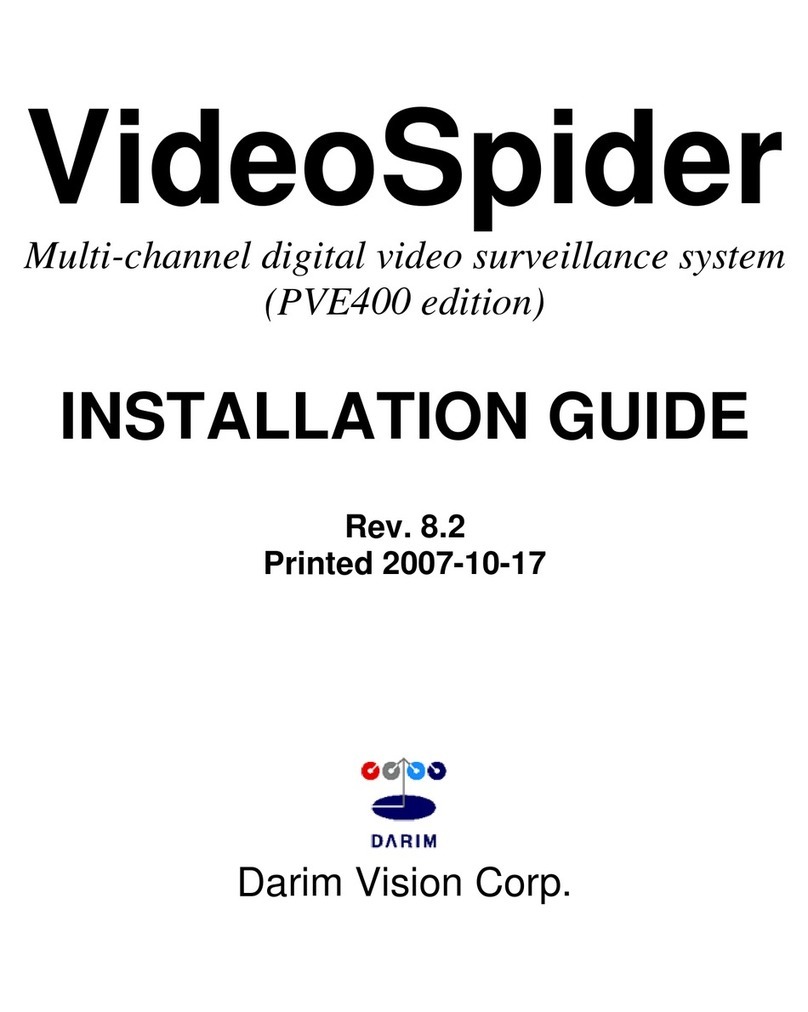 DARIM VISION VIDEOSPIDER PVE400 edition installation guide DARIM VISION VIDEOSPIDER PVE400 edition installation guide