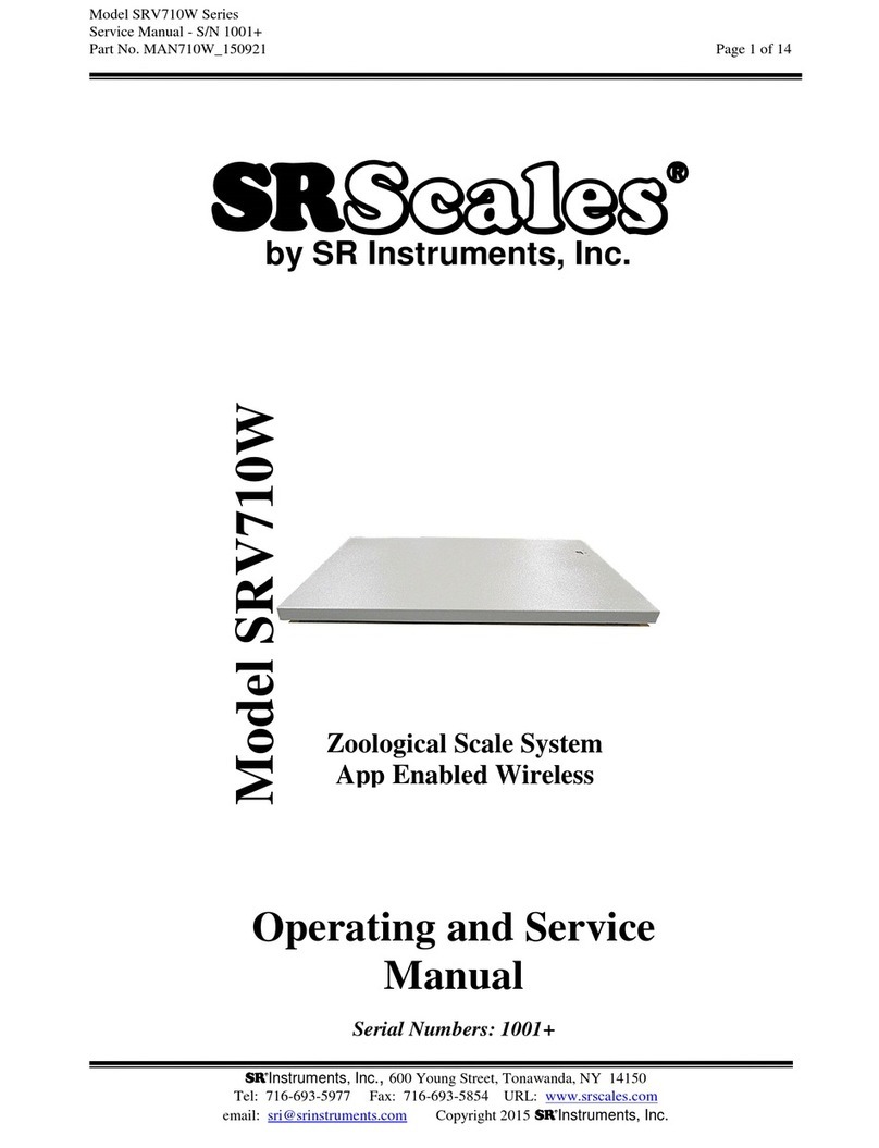 SRScales SRV710 Operating and service manual