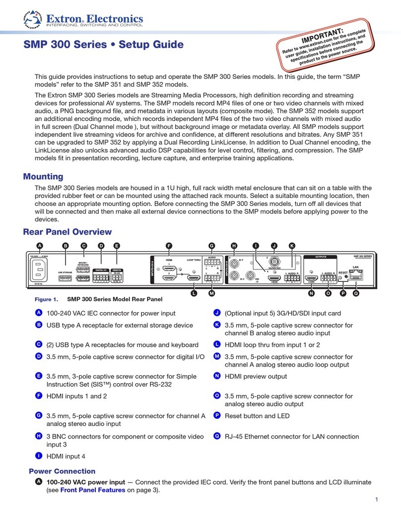 Extron electronics SMP 351 User manual