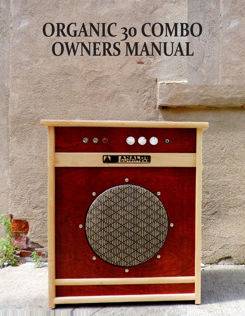 ANALOG OUTFAnalog Outfitters ORGANIC 30 COMBO owner's manual