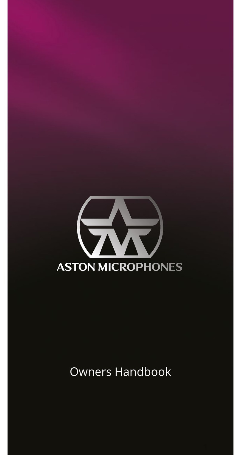 ASTON MICROPHONES ORIGIN Owner's handbook