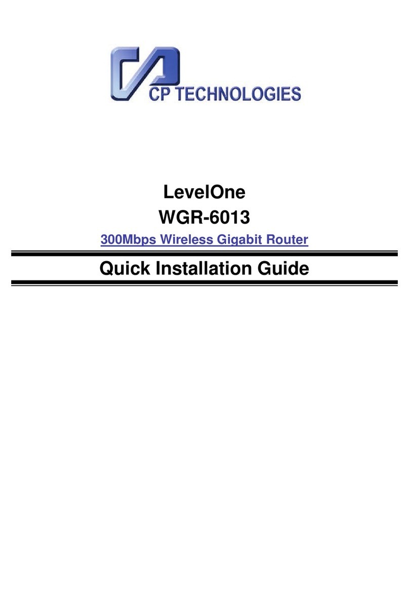 LevelOne WGR-6013 Quick installation guide
