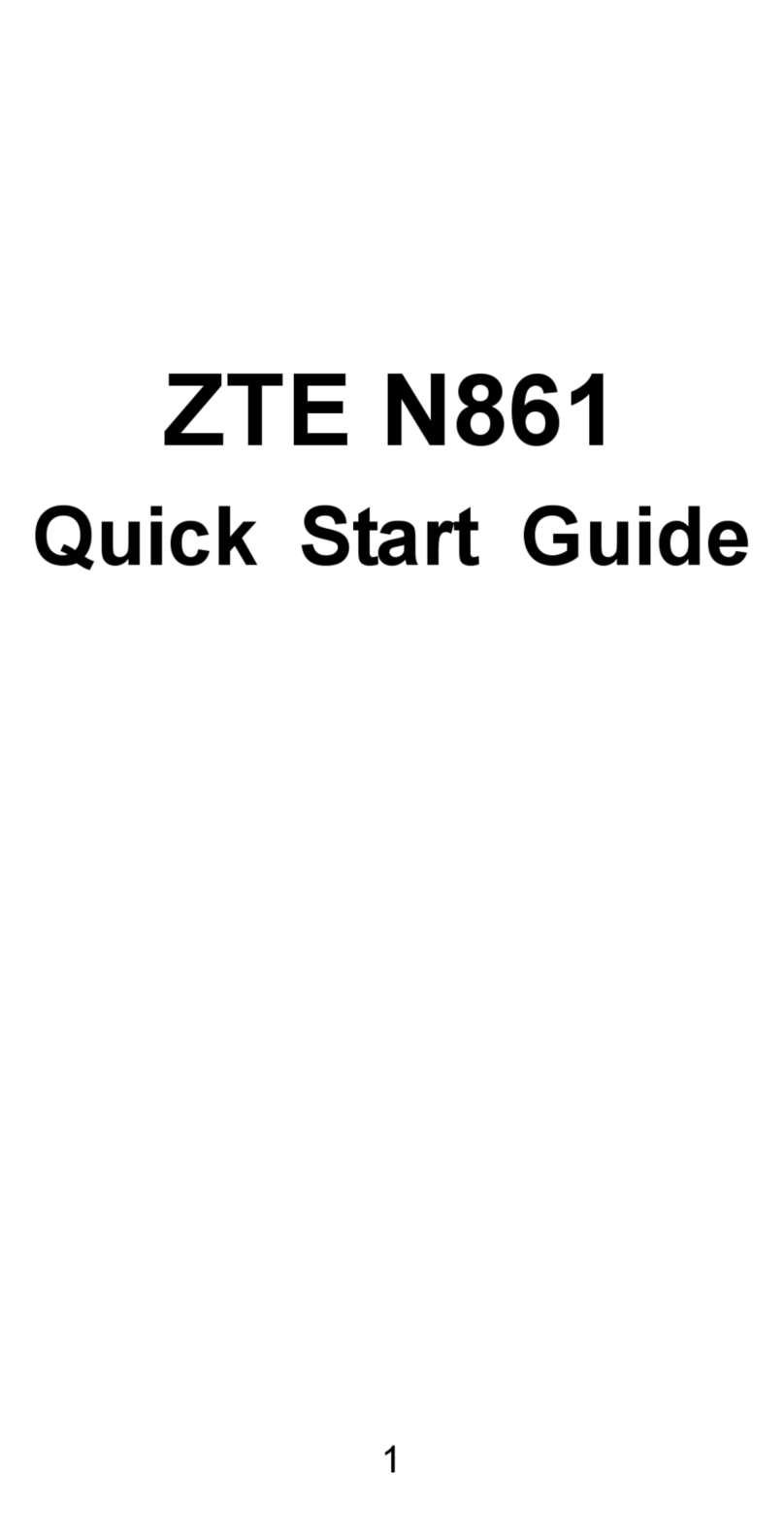 Zte N861 User manual