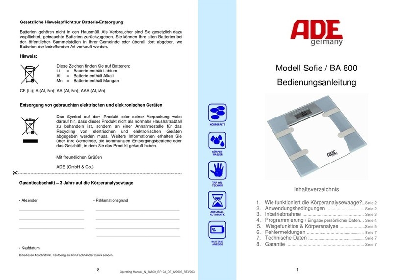 ADE Sofie User manual