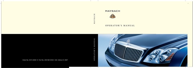 MAYBACH 57 Operator's manual