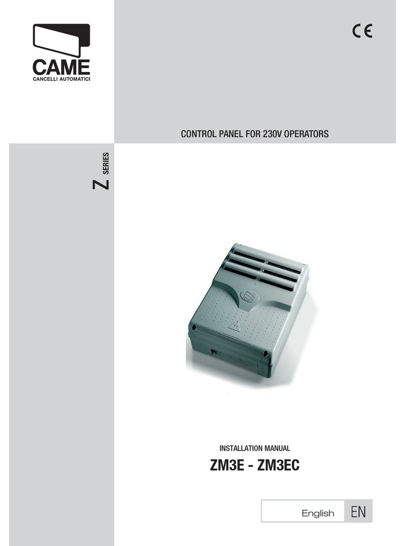 CAME ZM3E User manual