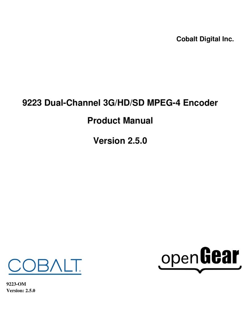 Cobalt Digital Inc 9223 User manual