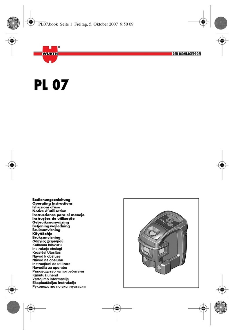 wurth PL 07 operating instructions
