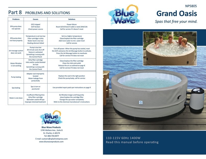 Blue Wave grand oasis np5805 user manual
