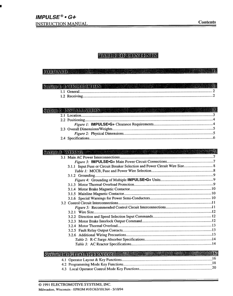 Electromotive Systems impulse g+ instruction manual Electromotive Systems impulse g+ instruction manual