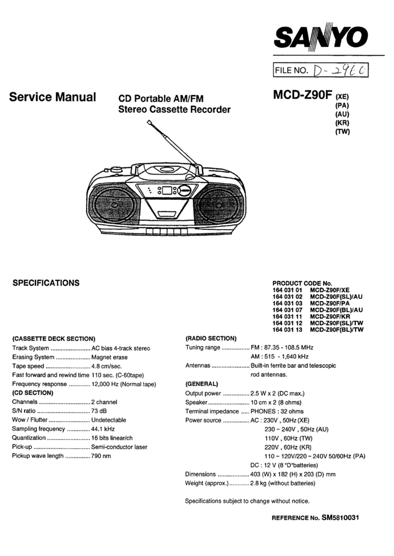 Sanyo MCD-Z90F Service manual