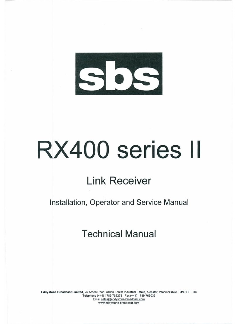 SBS RX400 II series Installation, operation and service manual