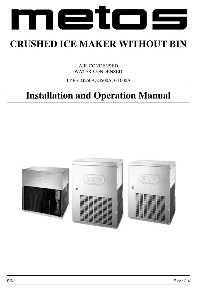 Metos G250A Installation and operation manual