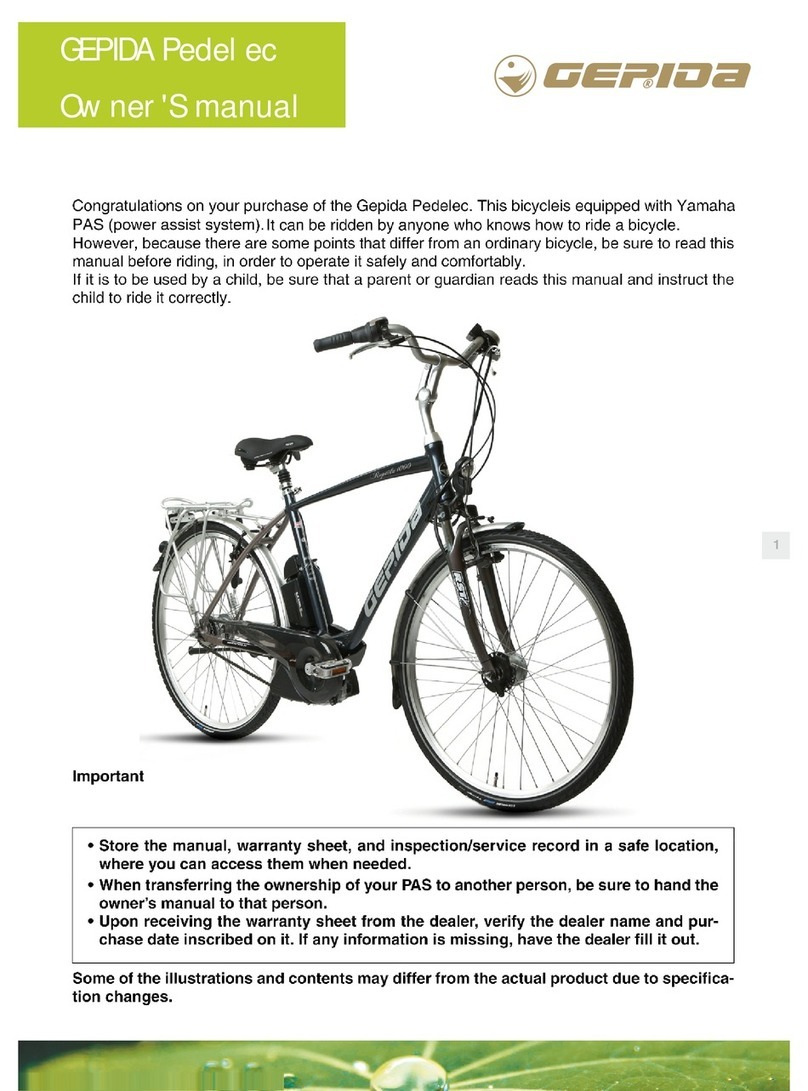 Gepida PEDELEC owner's manual