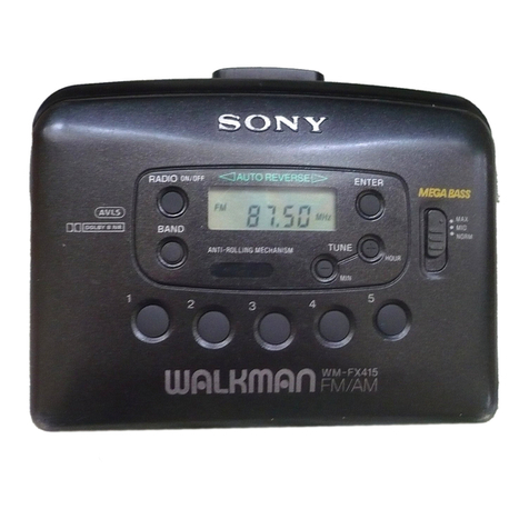 Sony WM-FX413 User manual Sony WM-FX413 User manual