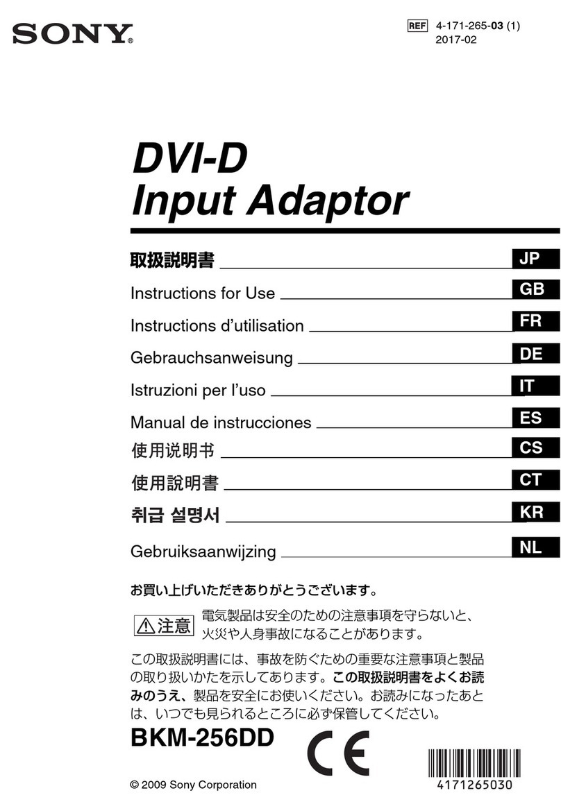 Sony BKM-256DD Instructions for use