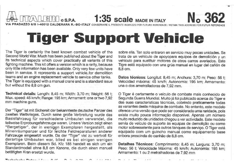 Italeri 362 user manual