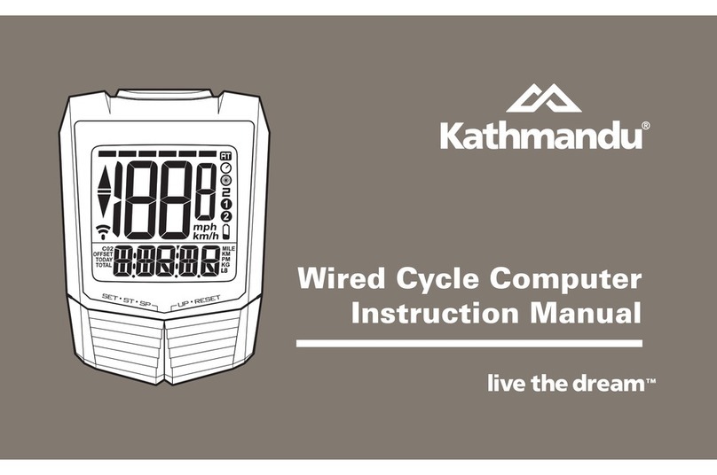 Kathmandu Cycle Computer instruction manual
