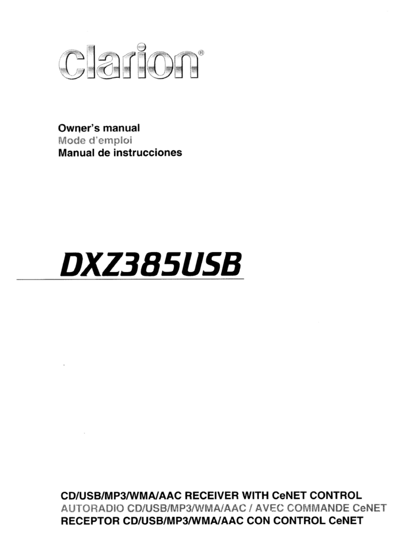 Clarion DXZ385US8 User manual