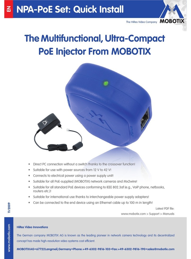 Mobotix MX-NPA-PoE-INT-Set Quick install