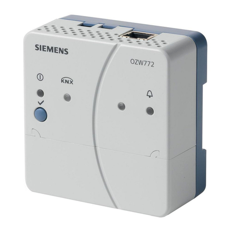 Siemens OZW772 Series User manual