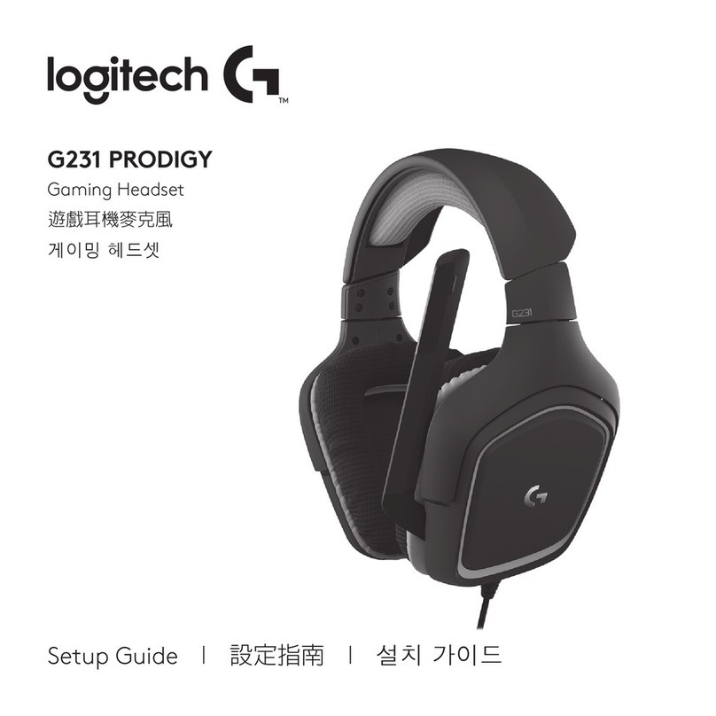 Logitech G231 PRODIGY User manual