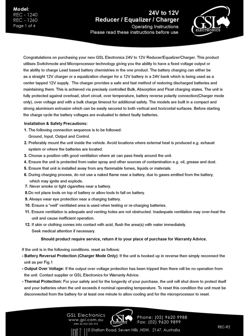 GSL REC-1240 operating instructions