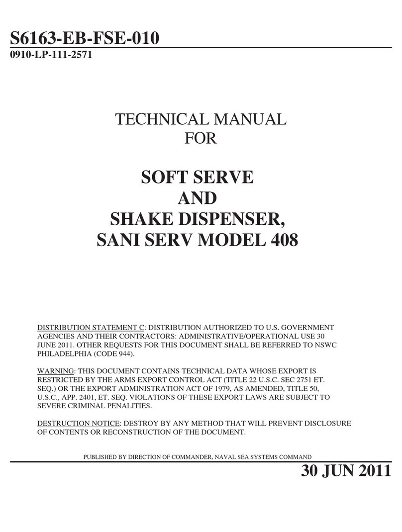 SaniServ 408 Technical manual