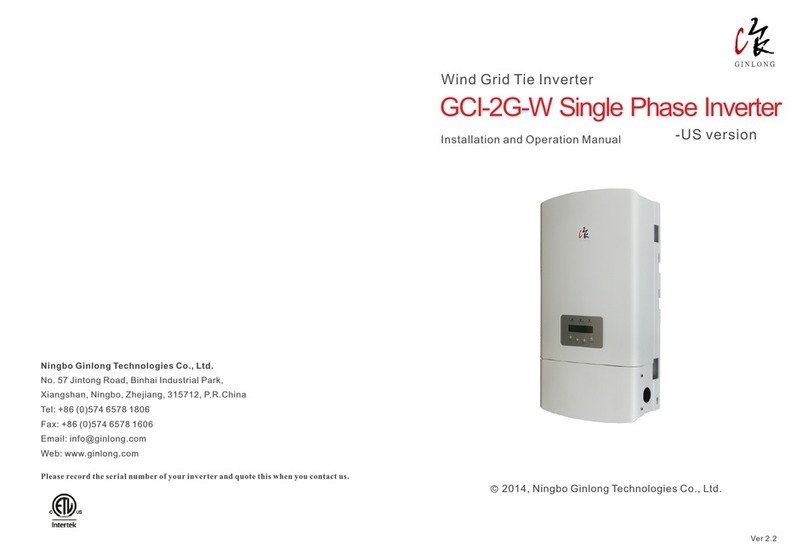 Ningbo GCI-2G-W Installation and operation manual