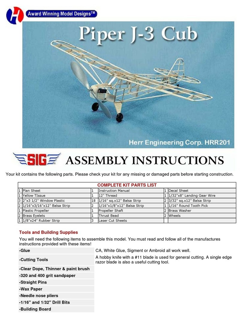 SIG Piper J3 Cub Assembly instructions