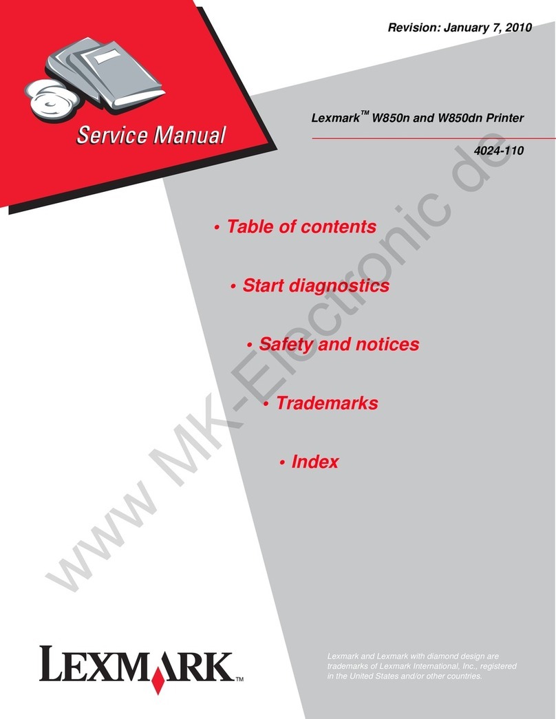 Lexmark W850n Service manual
