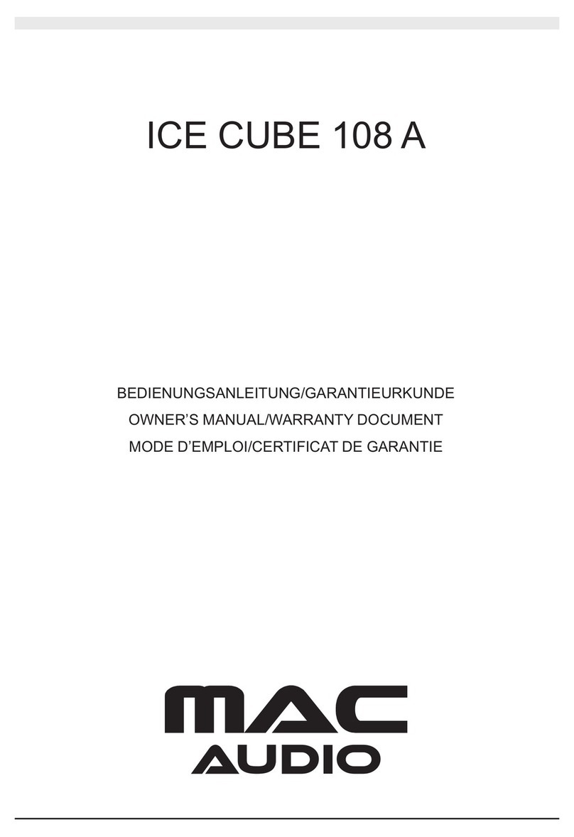 MAC Audio Ice Cube 108 A owner's manual