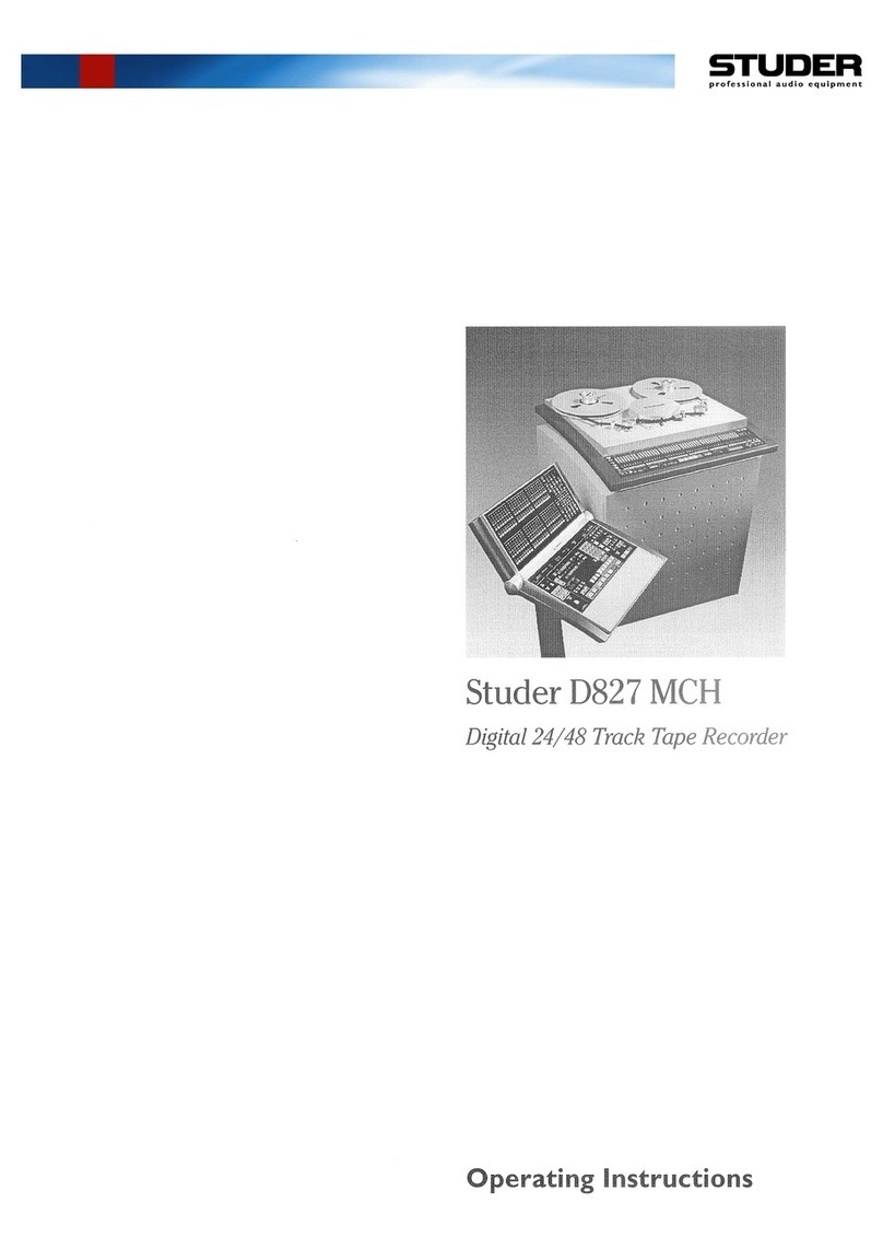 Studer D827 MCH operating instructions