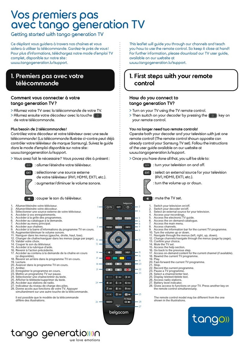 TanGO Generation TV Getting started guide TanGO Generation TV Getting started guide