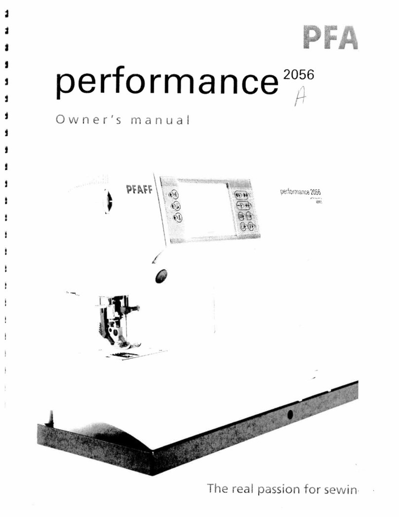 Pfaff performance 2056 User manual Pfaff performance 2056 User manual