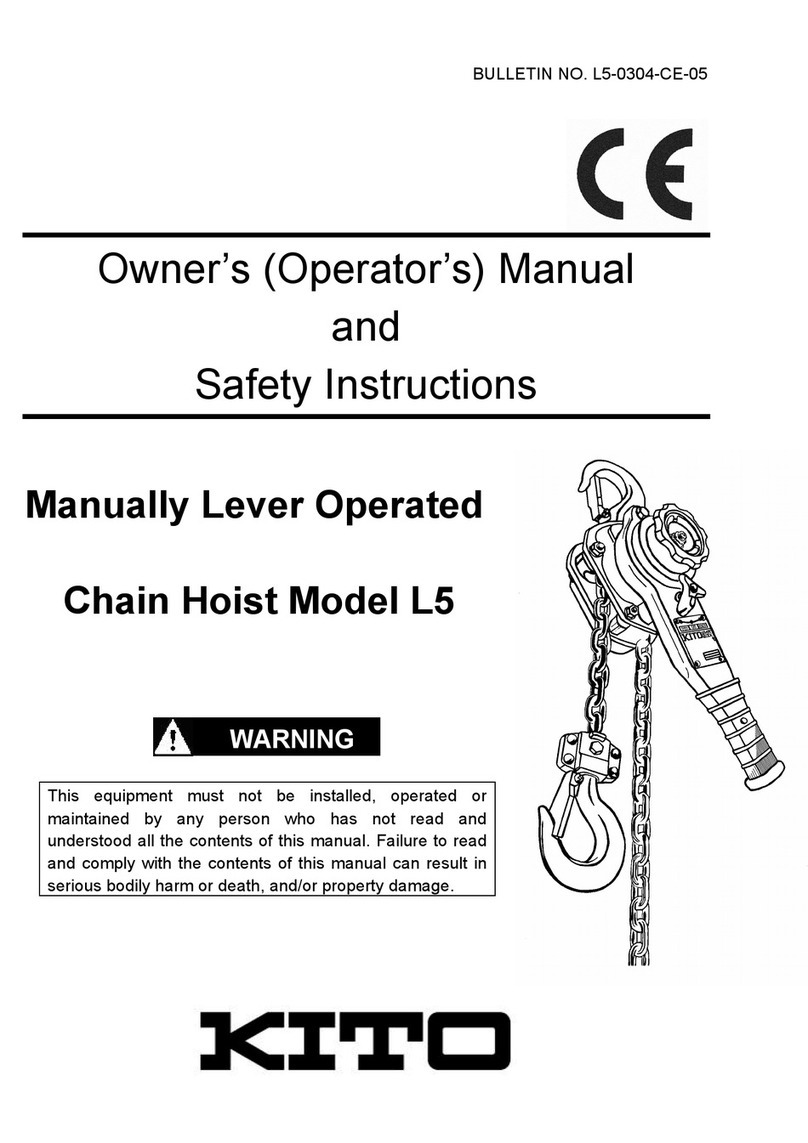 KITO L5 Owner's manual and safety instructions